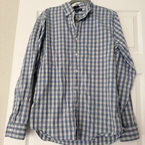 J.Crew Mercantile Flex Blue Gingham Shirt